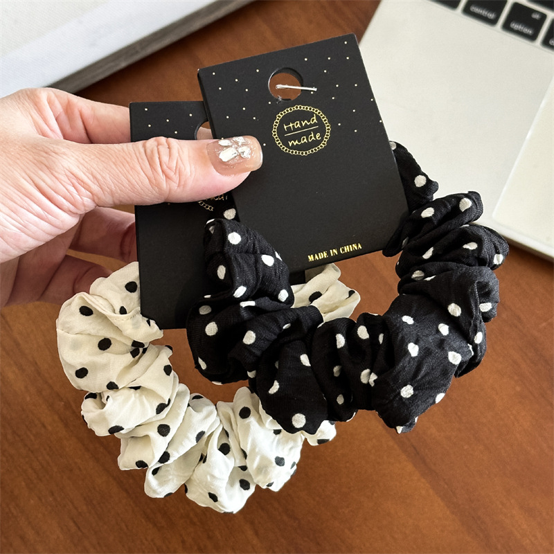 Travel Accessories To Gift - 11Cm/14Cm Dot Kain Scrunchies Wanita Anak
