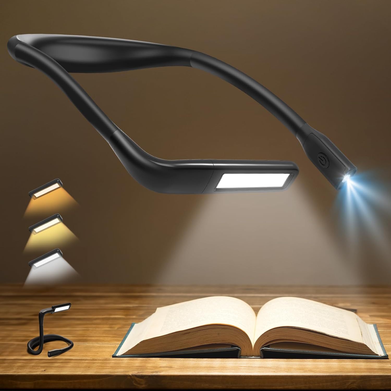 Book Light Flexible - Lampu Baca LED Leher Fleksibel, Dapat
