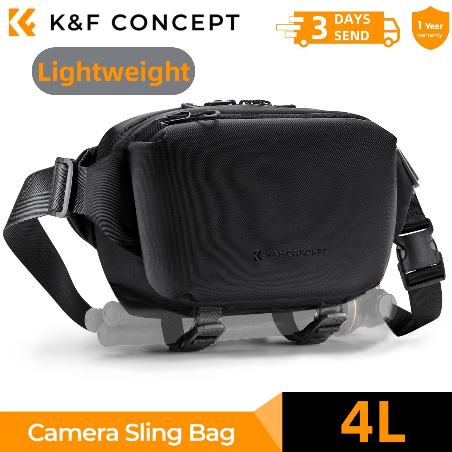 Camera Bag Travel - K&F CONCEPT 4L Tas Selempang Kamera
