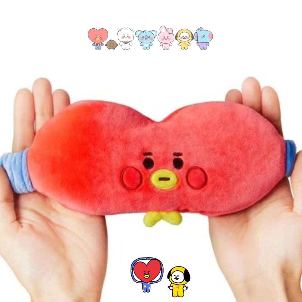 Travel Accessories To Gift - Masker mata boneka plush BT21 imut