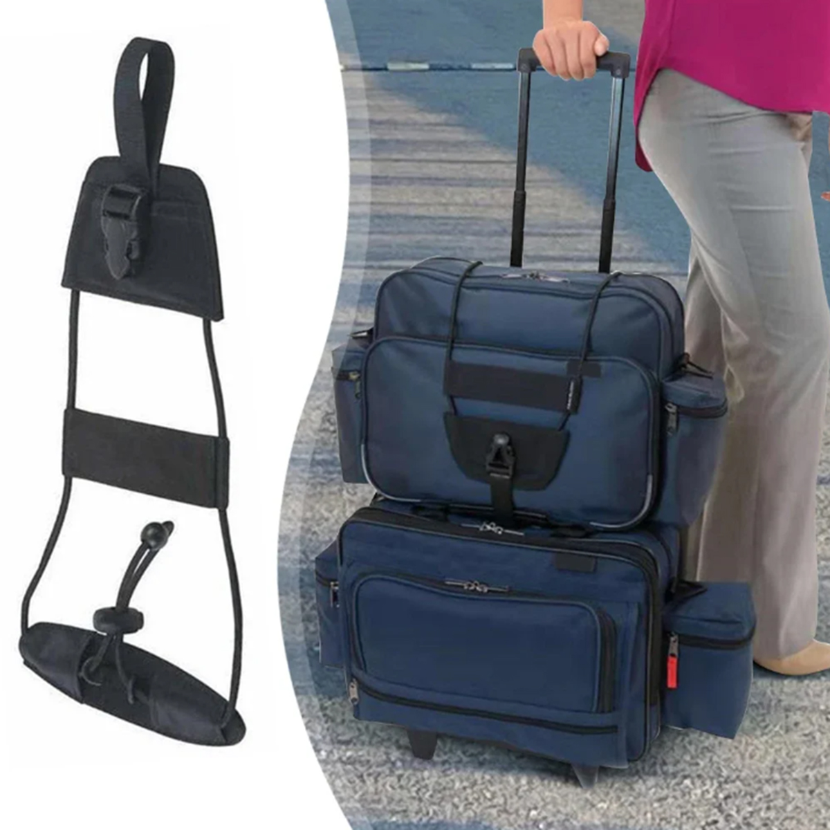 Travel Accessories B&M - Tali Penghubung Koper, Sabuk Penahan Tas