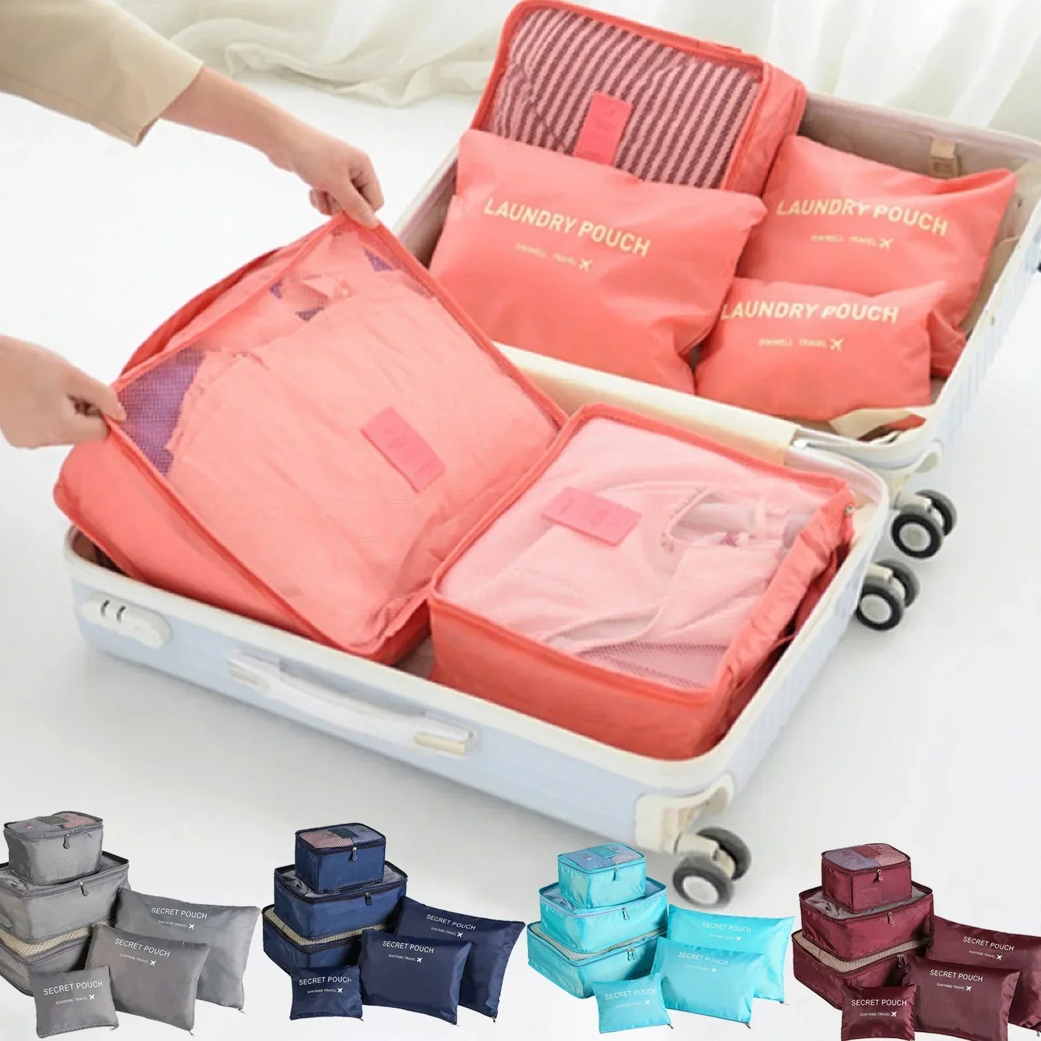 Travel Accessories Kit Bag - Set Tas Penyimpanan Perjalanan 6 Buah,