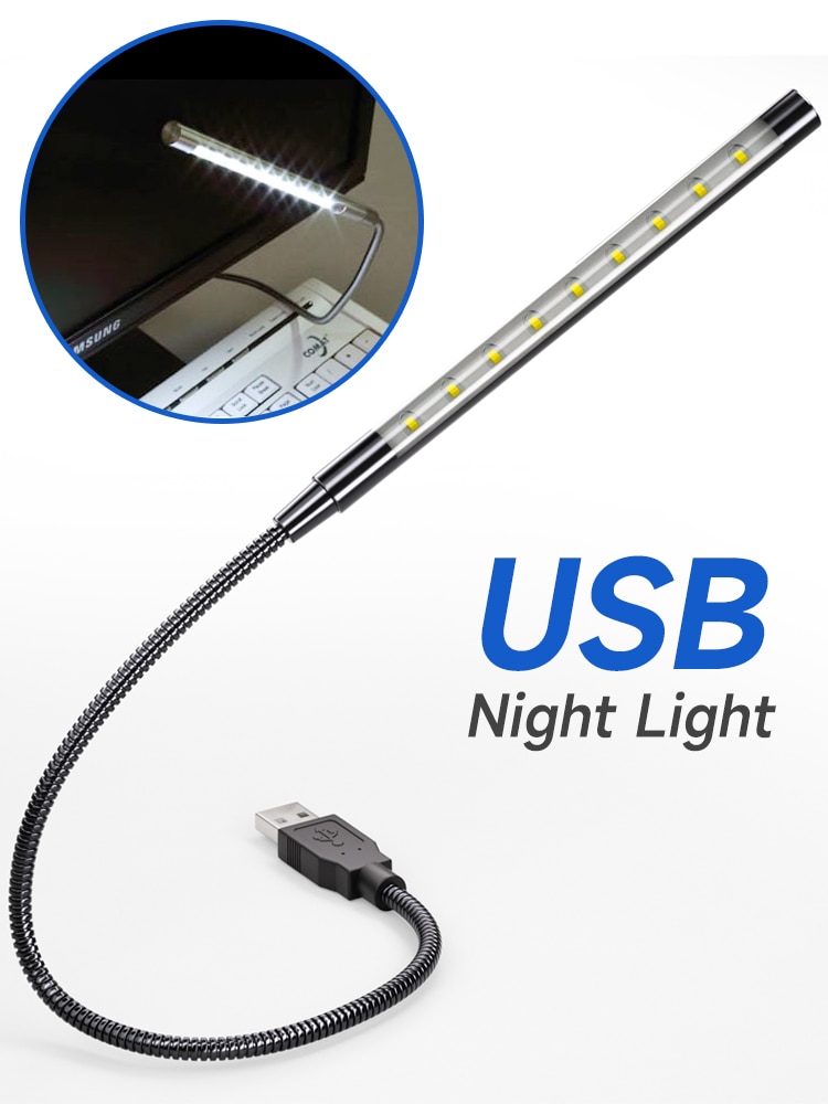 Book Light Flexible - Lampu Buku LED USB Lampu Malam