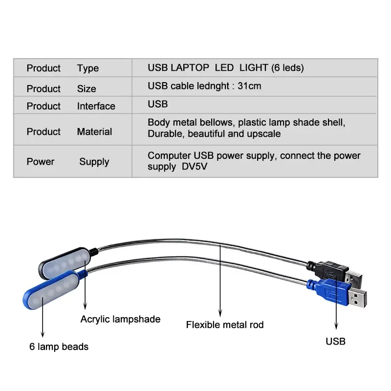 Lampu Baca LED USB Mini Fleksi - Book Light Flexible ulasan dan harga