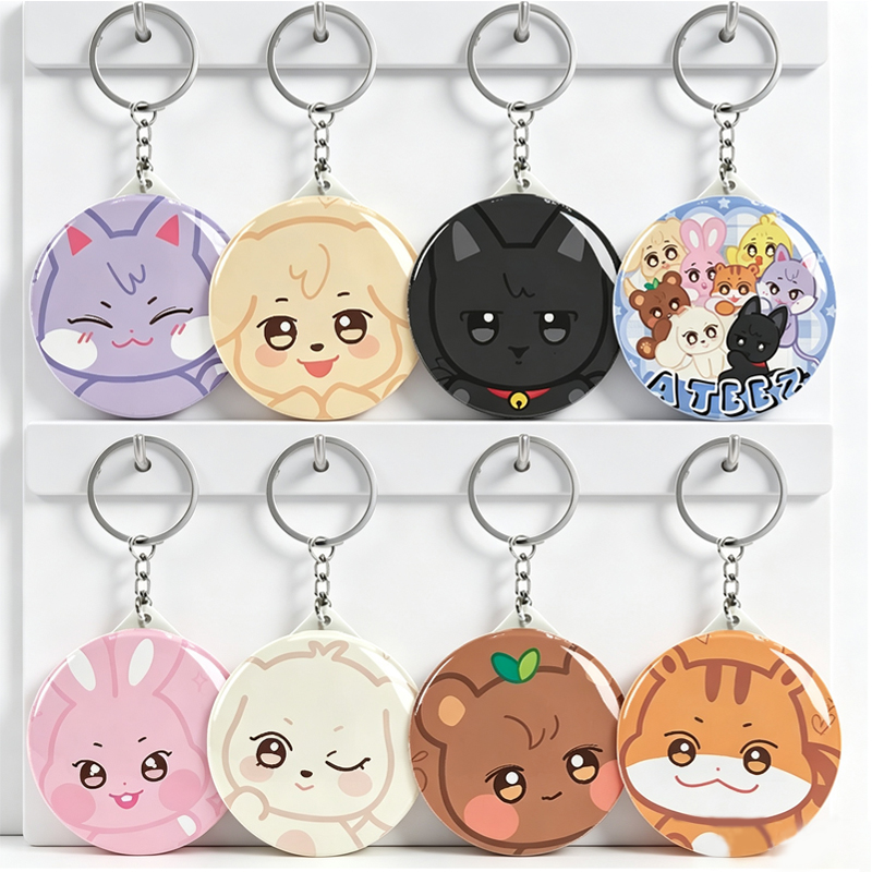8pcs KPop ATEEZ Compact Keycha - Travel Accessories Wholesale ulasan dan harga