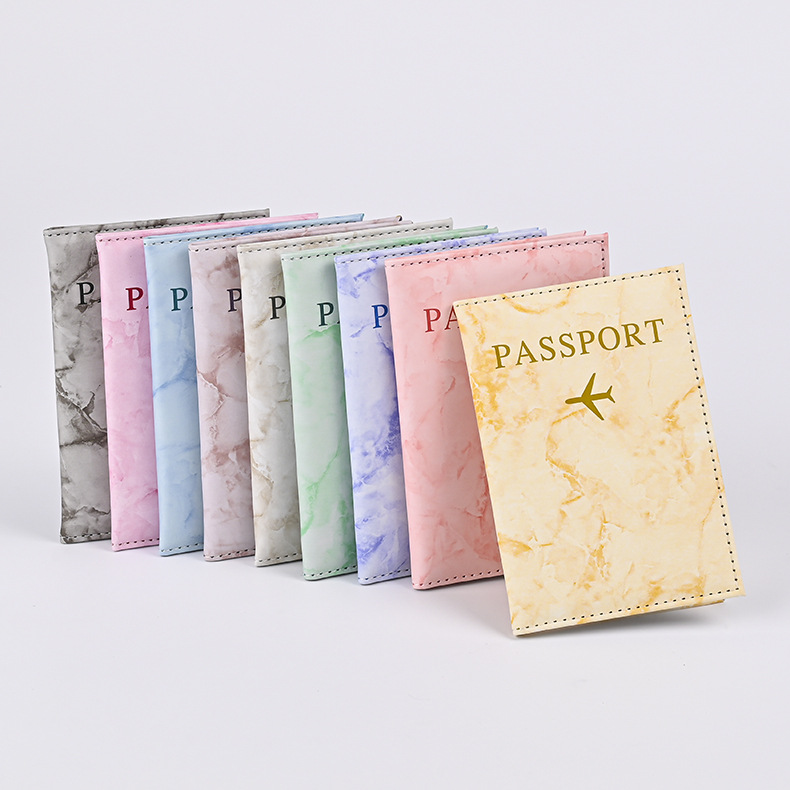 Sarung paspor pola marmer warn - Travel Accessories Passport Holder ulasan dan harga