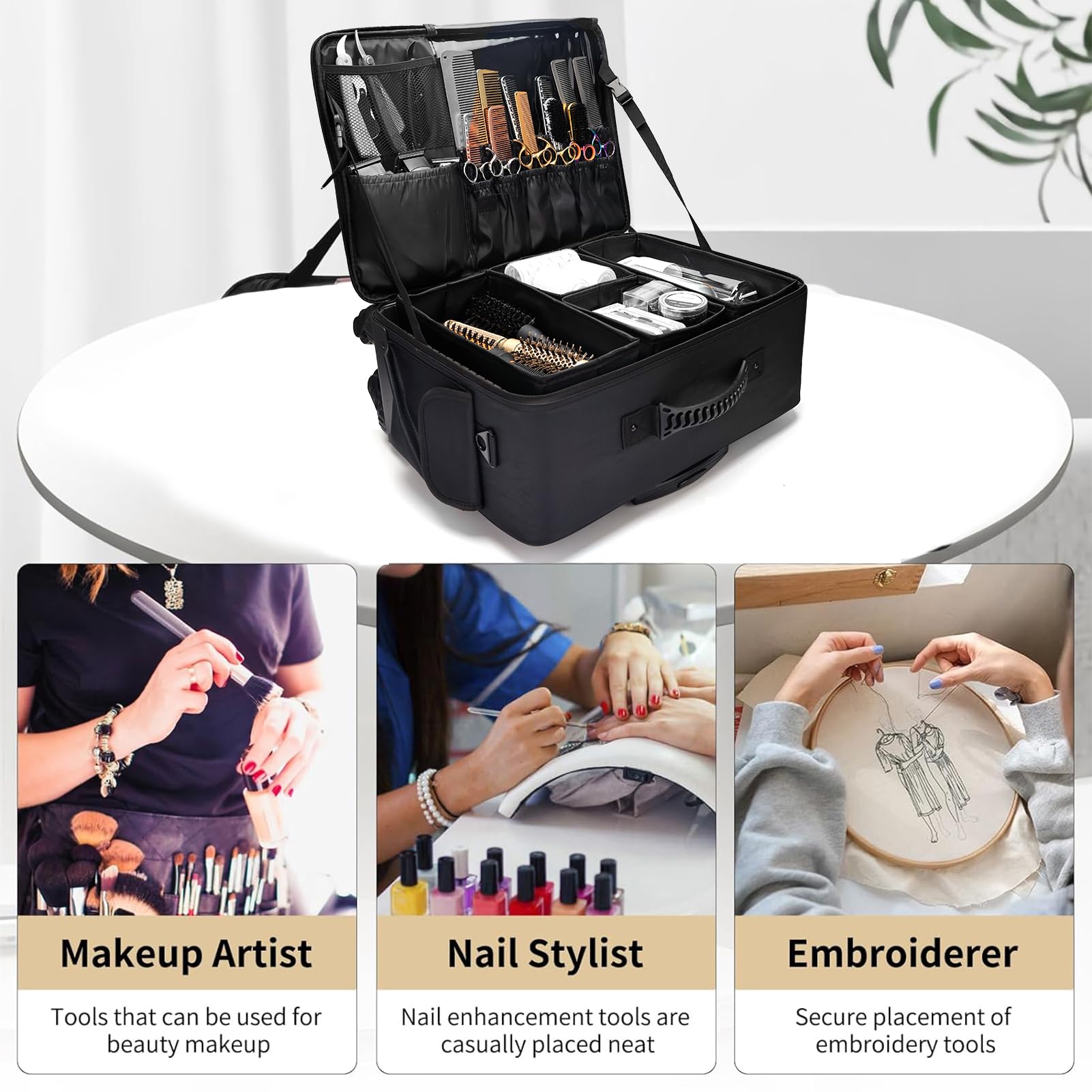 Wadah riasan Salon berguling,  - Travel Accessories In Train ulasan dan harga