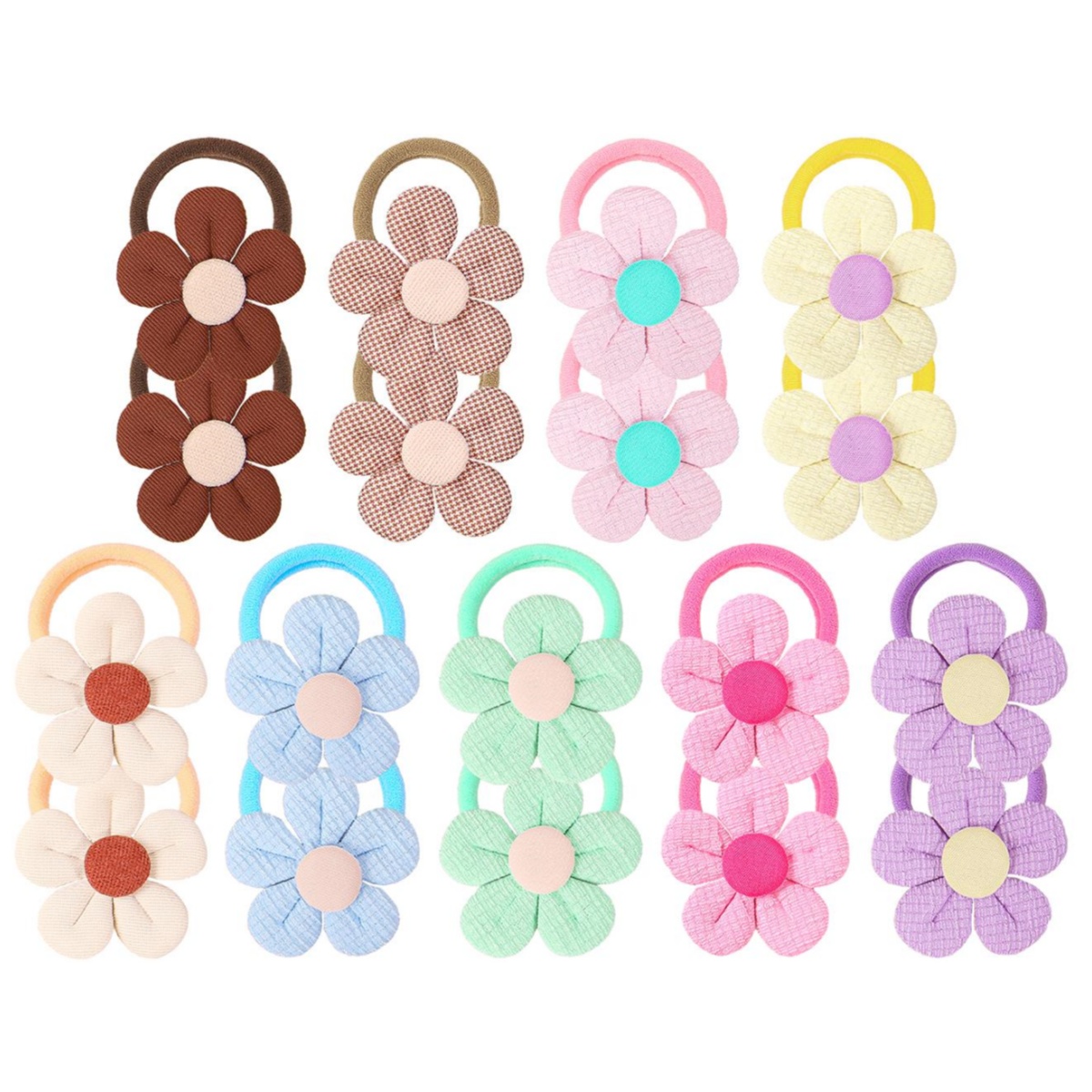 18 Buah Ikat Rambut Bunga Mata - Travel Accessories For 4 Year Old ulasan dan harga