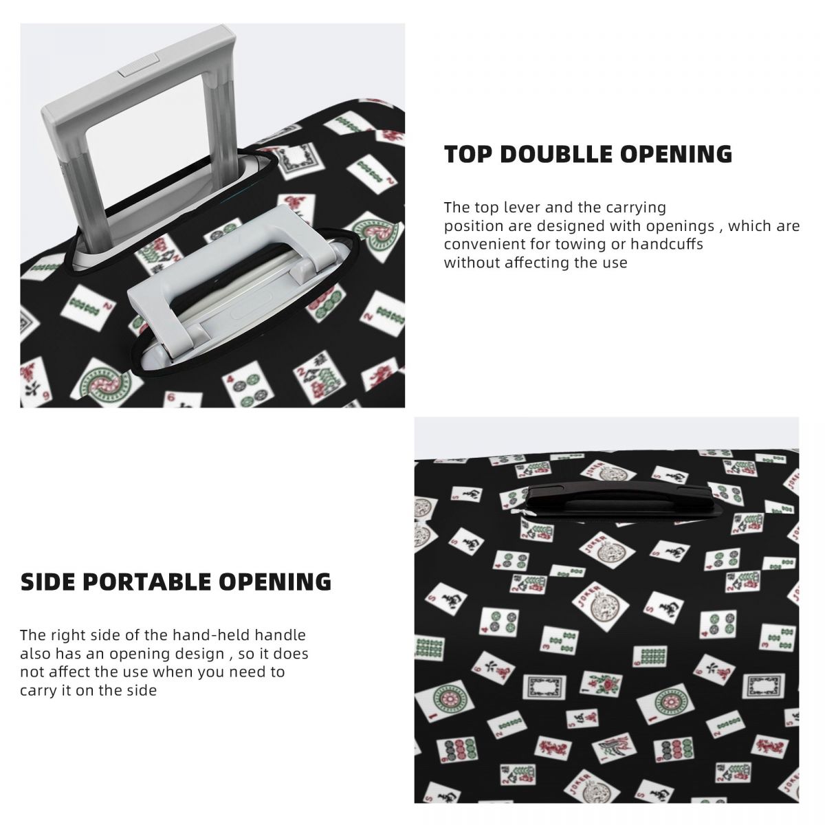 Penutup Koper Mahjong Hitam Pe - Travel Accessories To 3D Print ulasan dan harga