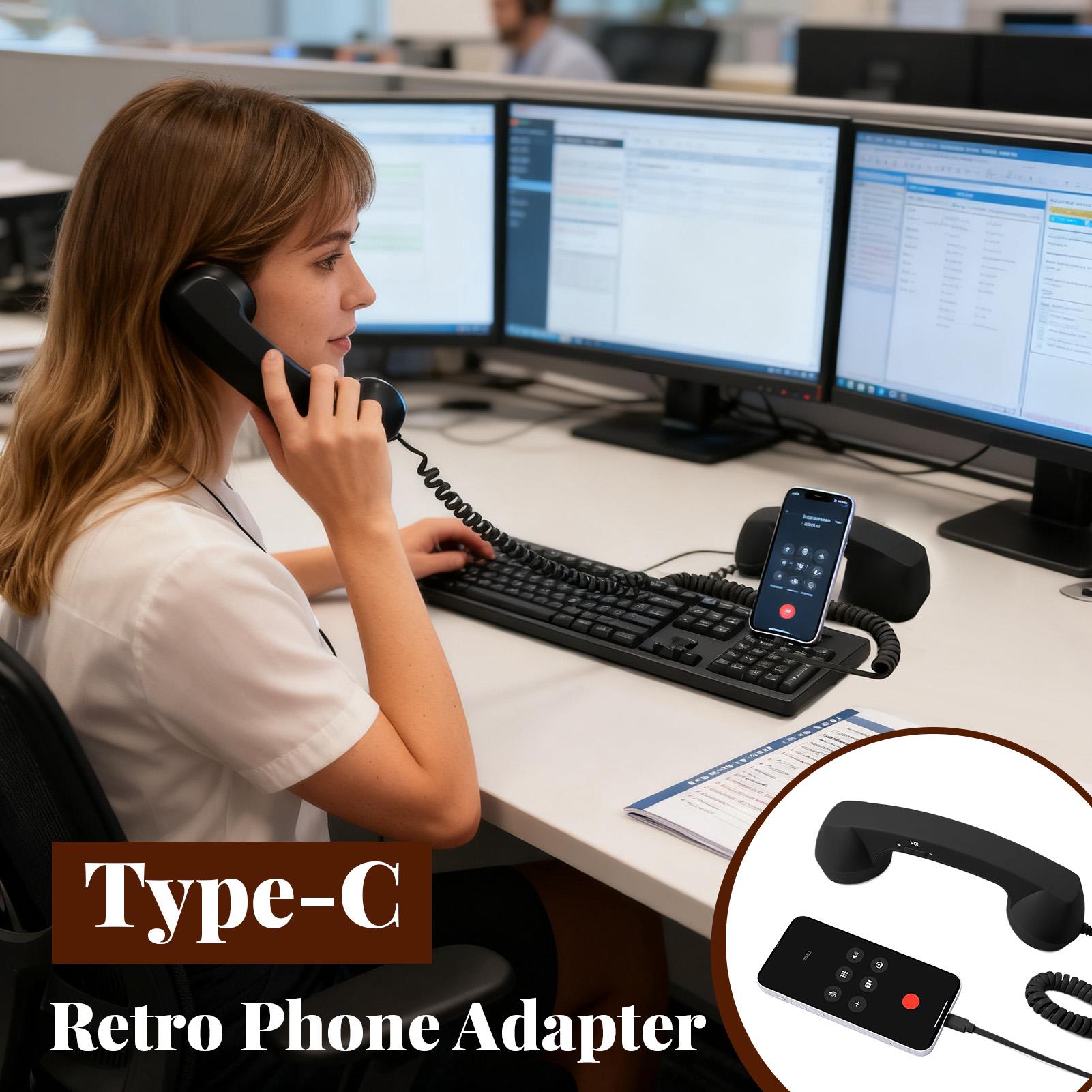 Adaptor Telepon Retro Tipe-C K - Travel Accessories To Gift ulasan dan harga